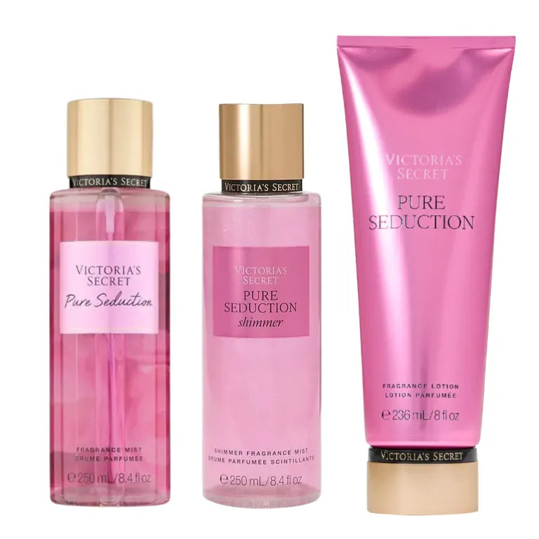 Pack x3 Pure Seduction Victorias Secret Mist y Crema