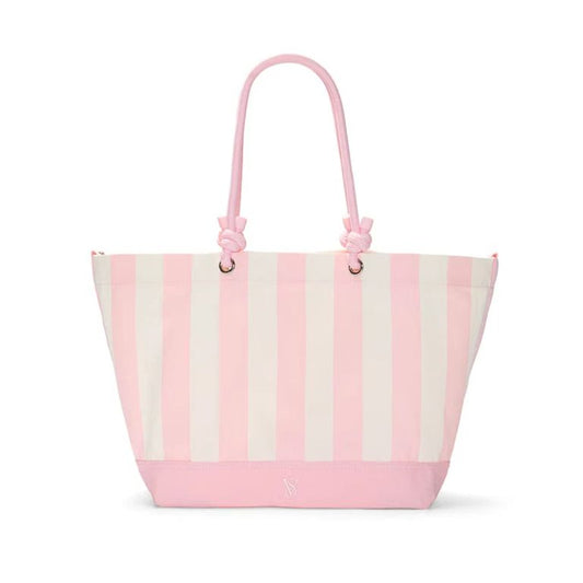 Bolso Tote Bag Heritage Stripe Victorias Secret Rosa