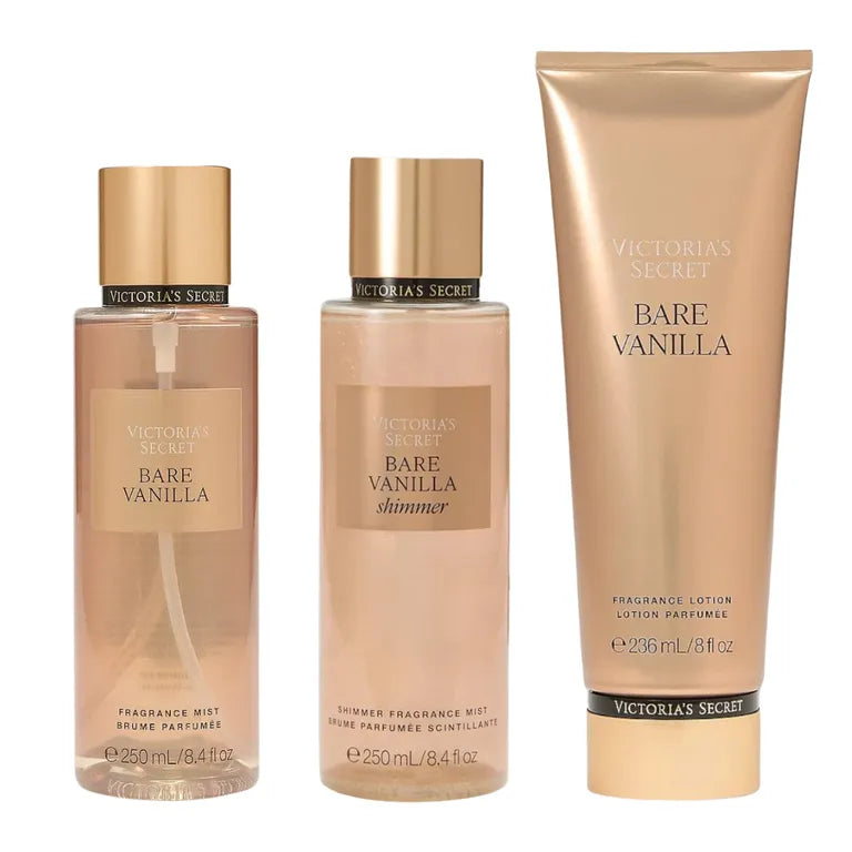 Pack x3 Bare Vanilla Victorias Secret Mist y Crema