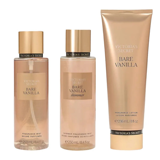 Pack x3 Bare Vanilla Victorias Secret Mist y Crema