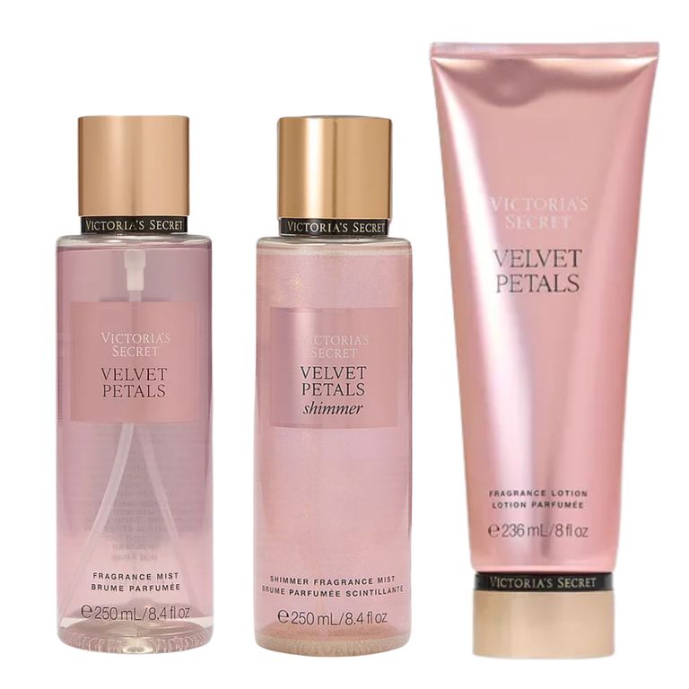 Pack x3 Velvet Petals Victorias Secret Mist y Crema