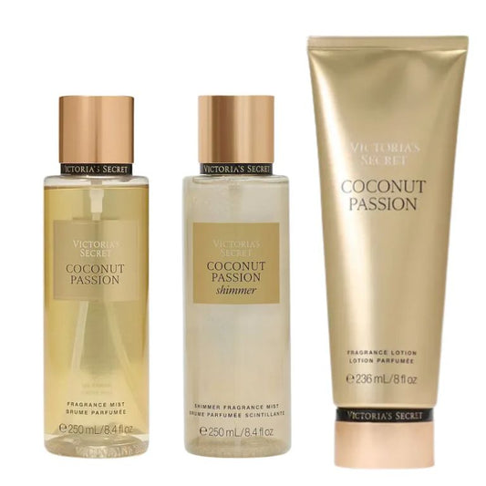 Pack x3 Coconut Passion Victorias Secret Mist y Crema