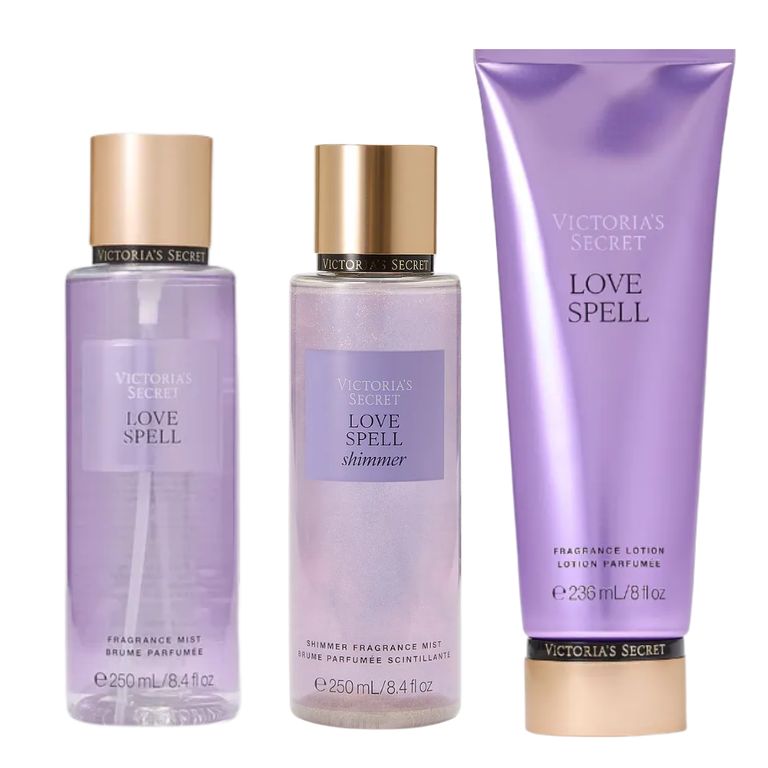 Pack x 3 Love Spell Victorias Secret Mist y Crema