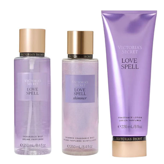 Pack x 3 Love Spell Victorias Secret Mist y Crema