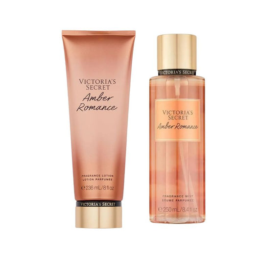 Pack x2 Amber Romance Victorias Secret Mist y Crema